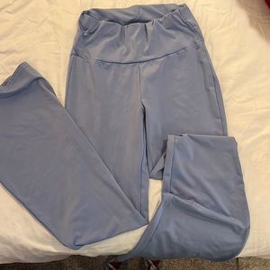 Blue flare leggings